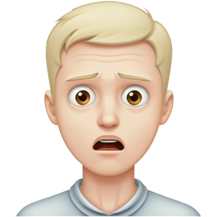 Man grabbing his neck and dying emoji