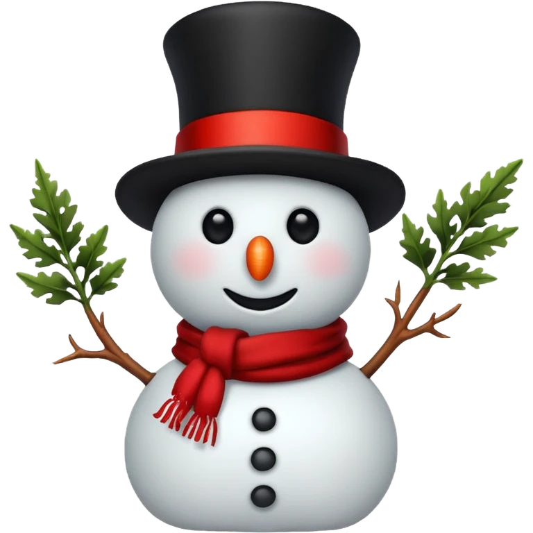 Red snowman emoji
