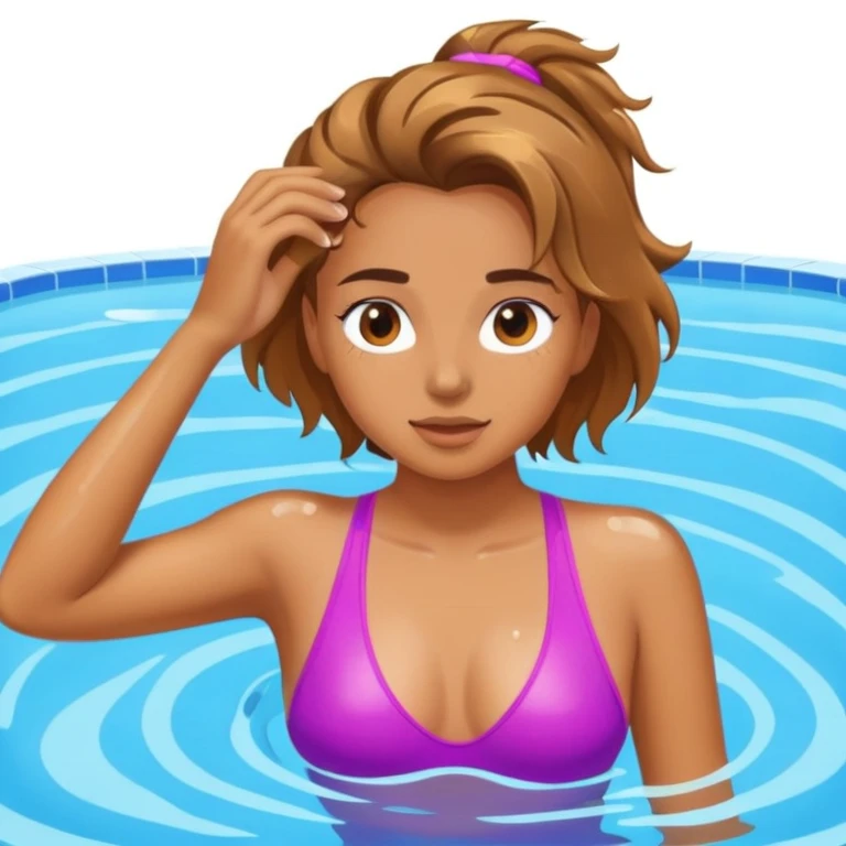 Girl in pool emoji
