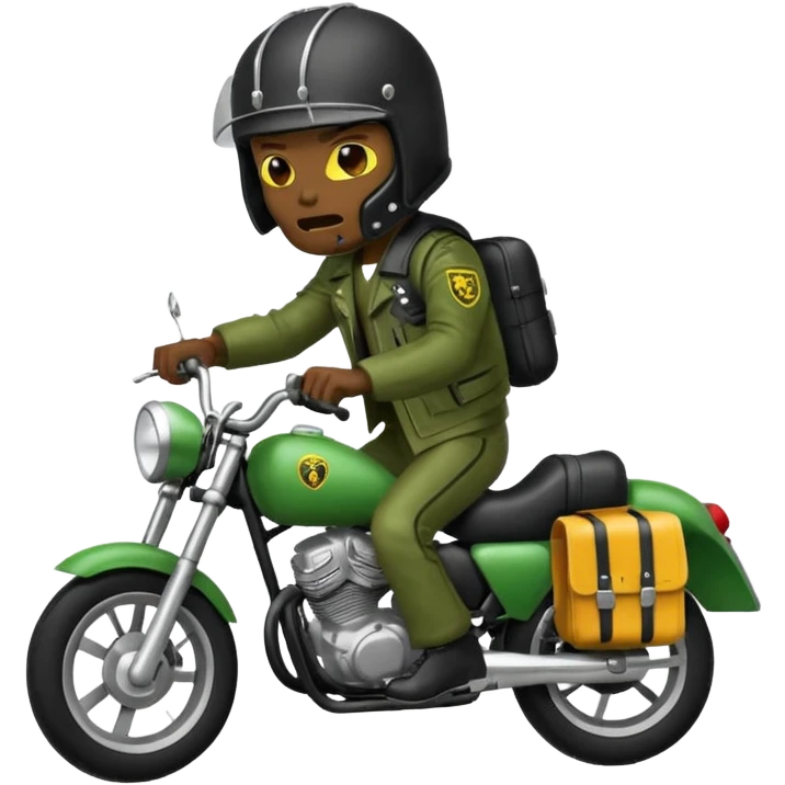 Zumbi andando de moto emoji
