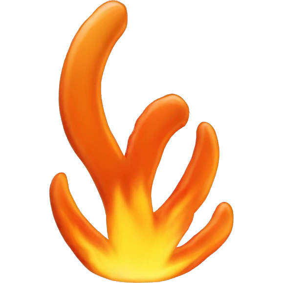 Flame shape of chicken wing  emoji