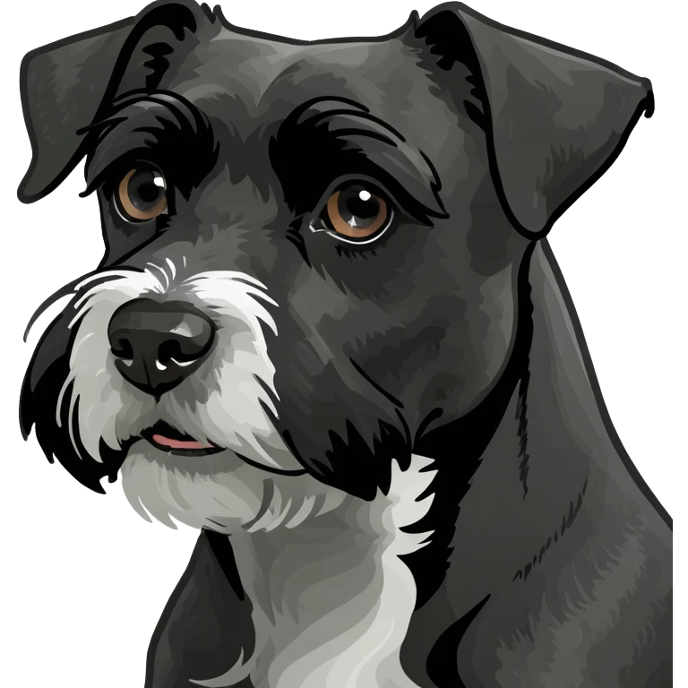 Schnauzzer black emoji