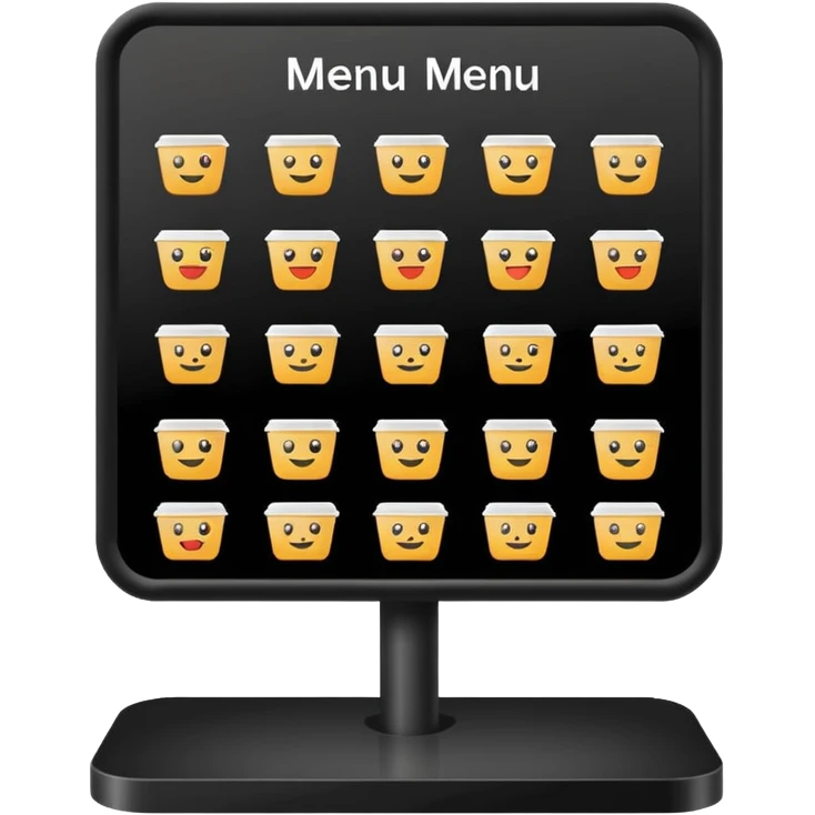 digital menu board emoji