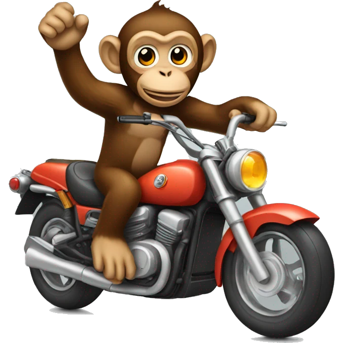 Monkey riding a motorcycle emoji
