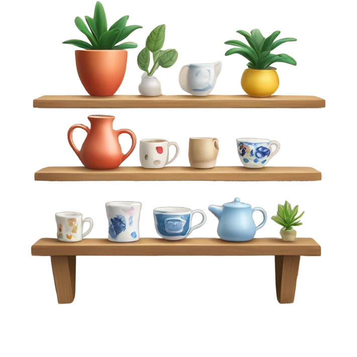 homewares on tiny shelf emoji