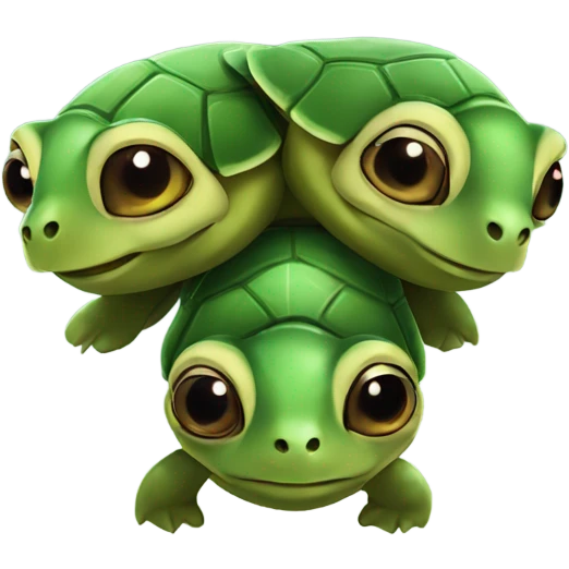 Two headed turtle emoji