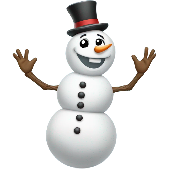 Dancing snowman emoji