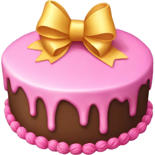 Birthday cake bow emoji
