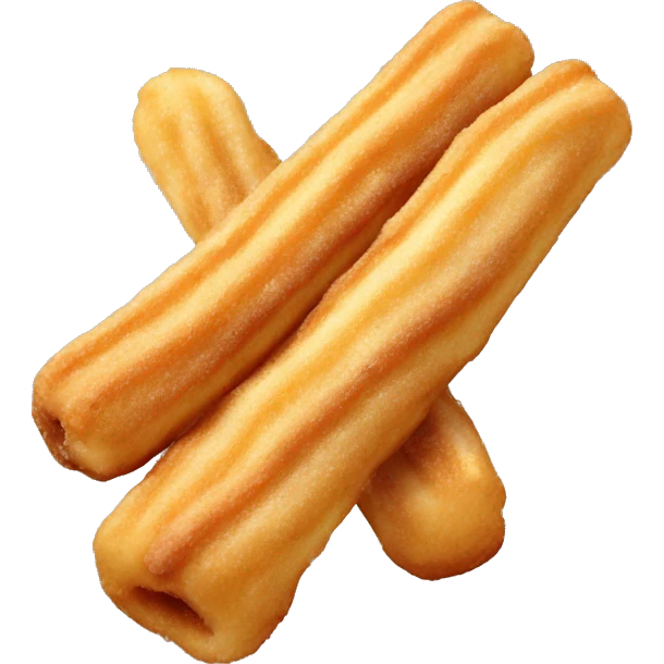 Three churros with filling  emoji