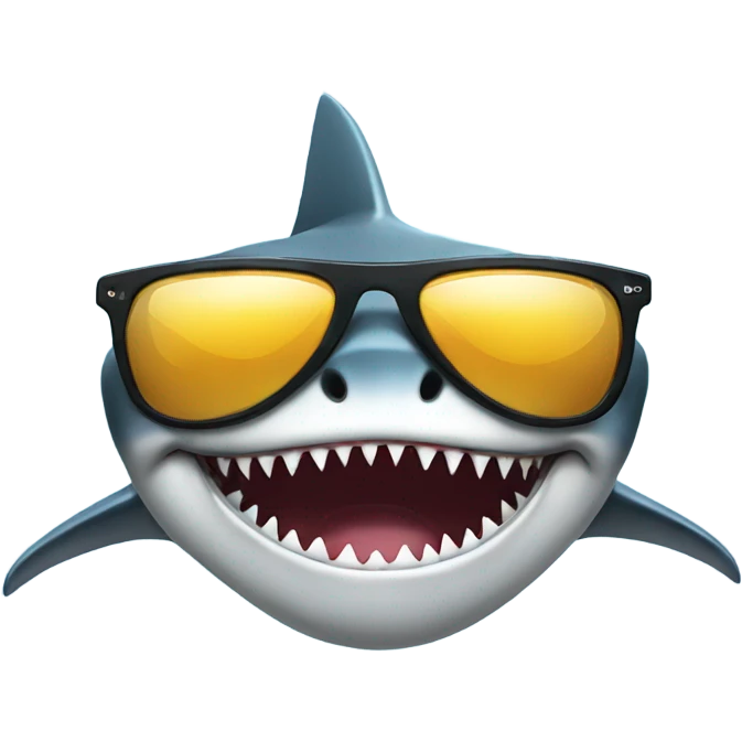 Shark wearing sunglasses emoji
