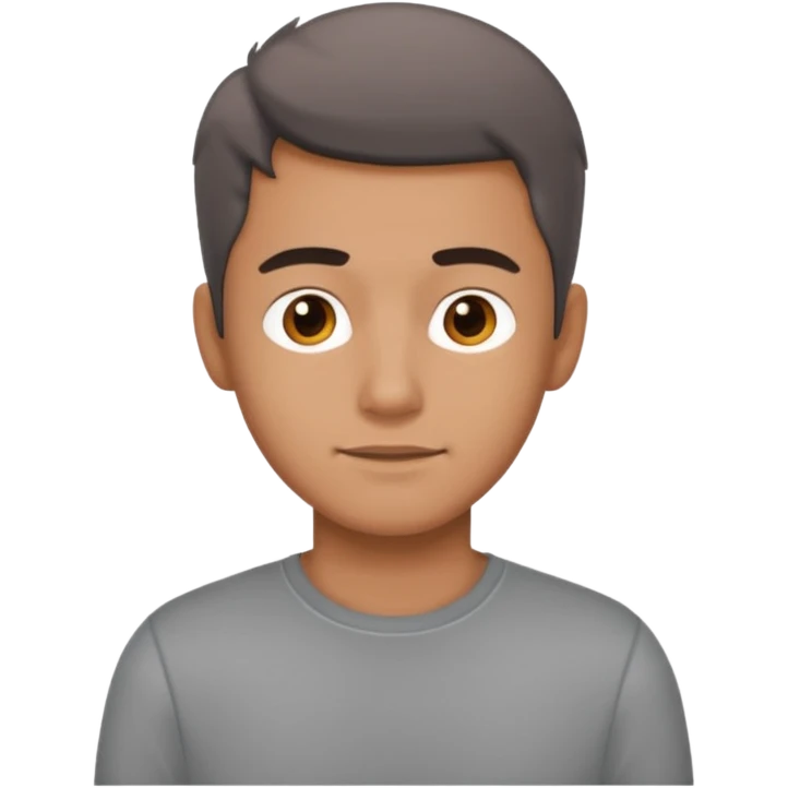 casual boy in grey shirt emoji
