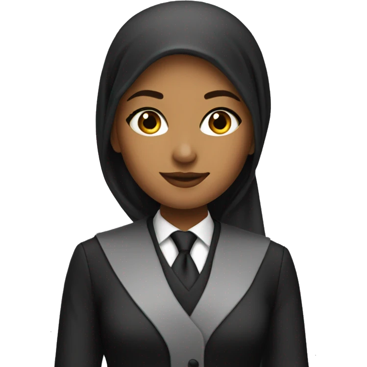 Beautiful Muslim girl lawyer emoji