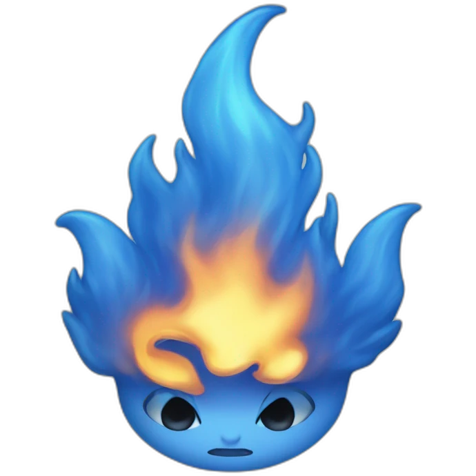 little blue spirit flame emoji