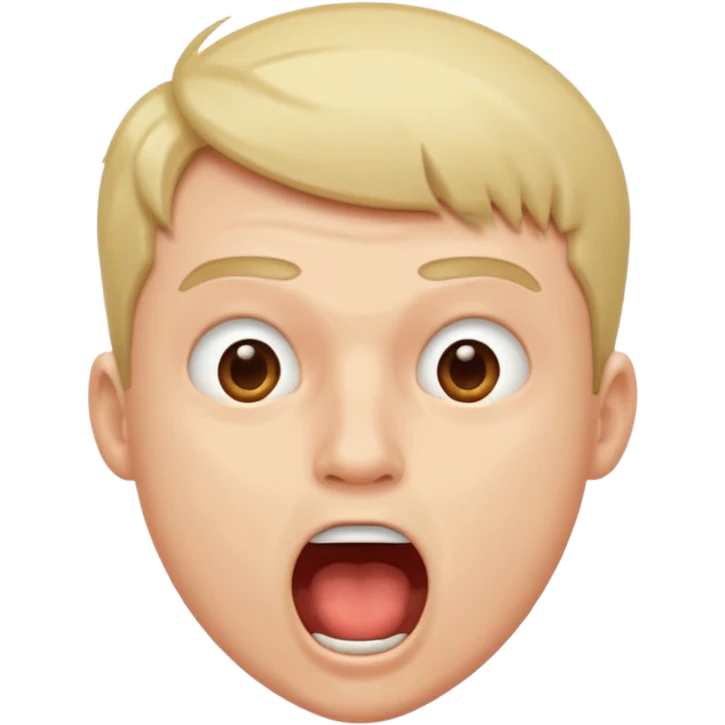 guy breathing with mouth emoji