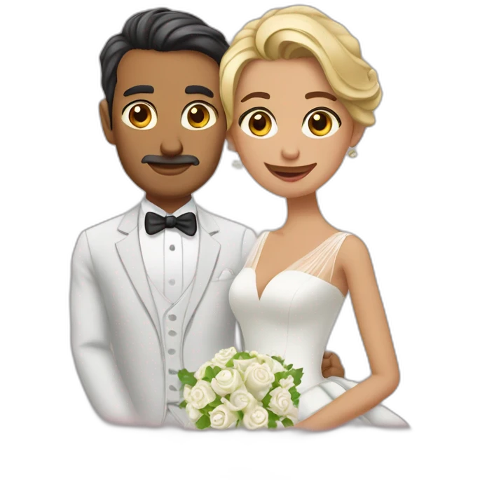 Novios besándose  emoji