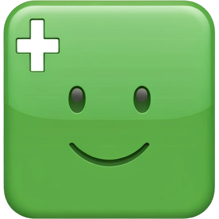 green square with hashtag code symbol, emoji style, simple, no text emoji