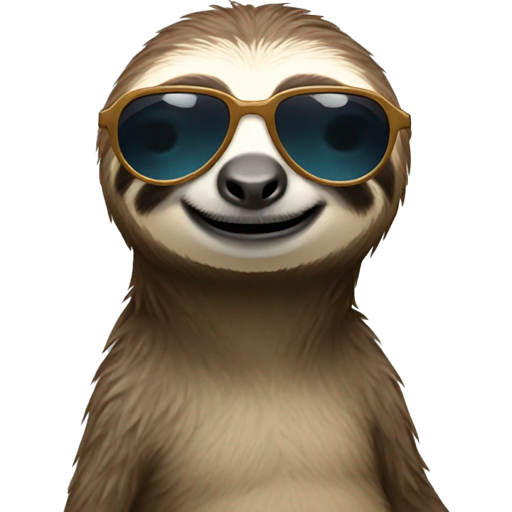Sloth wearing sunglasses  emoji