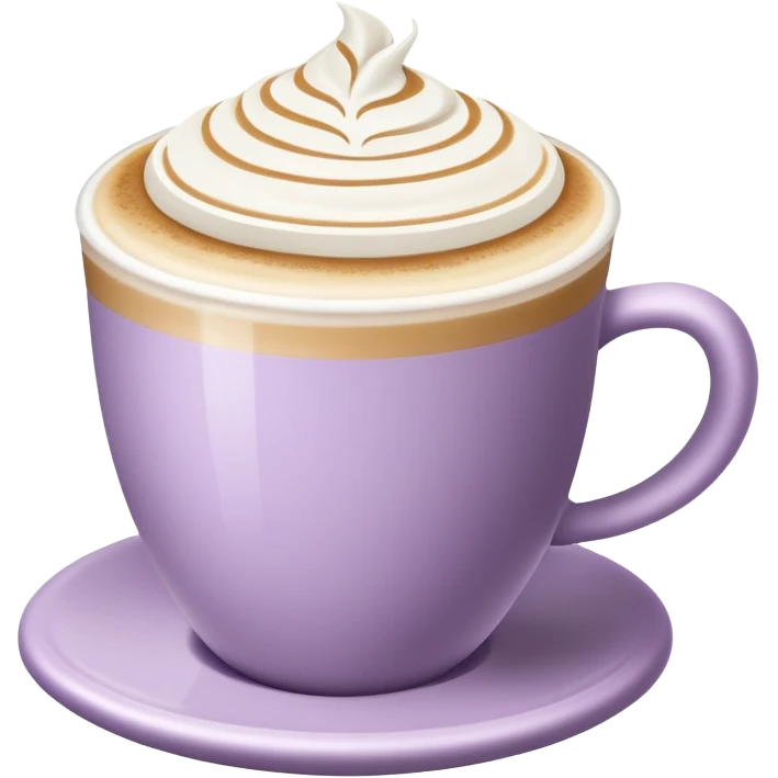 Pale purple coffe Latte  emoji
