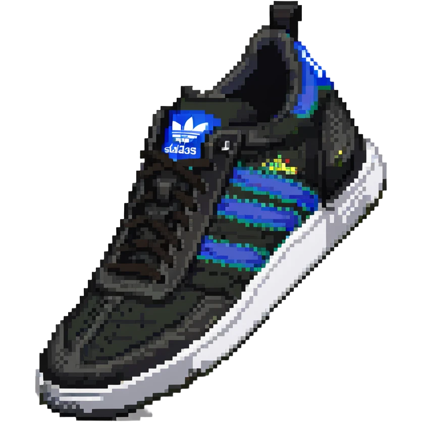 adidas sneaker shown at a 45 degree angle similar to default apple emoji emoji