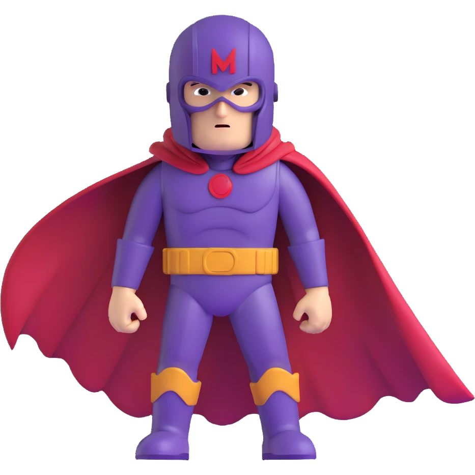 Magneto Marvel character with red helmet and purple cape emoji