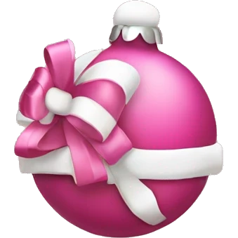 a pink christmas stuff emoji