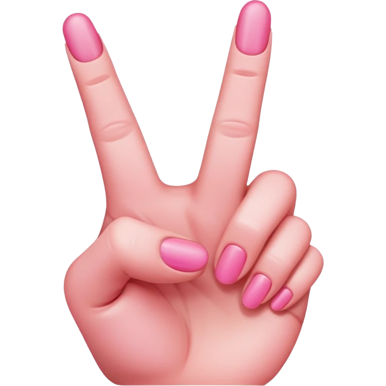 Pink middle finger emoji
