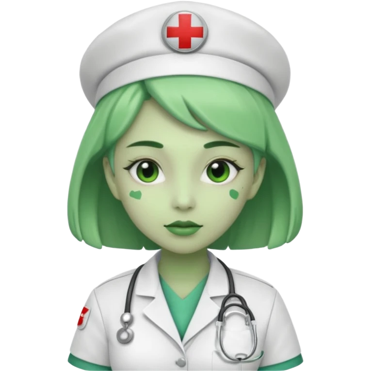 young aliens woman nurse emoji