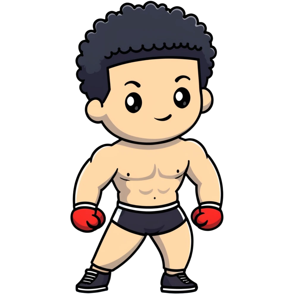 shirtless male athlete with white skin and curly black hair emoji