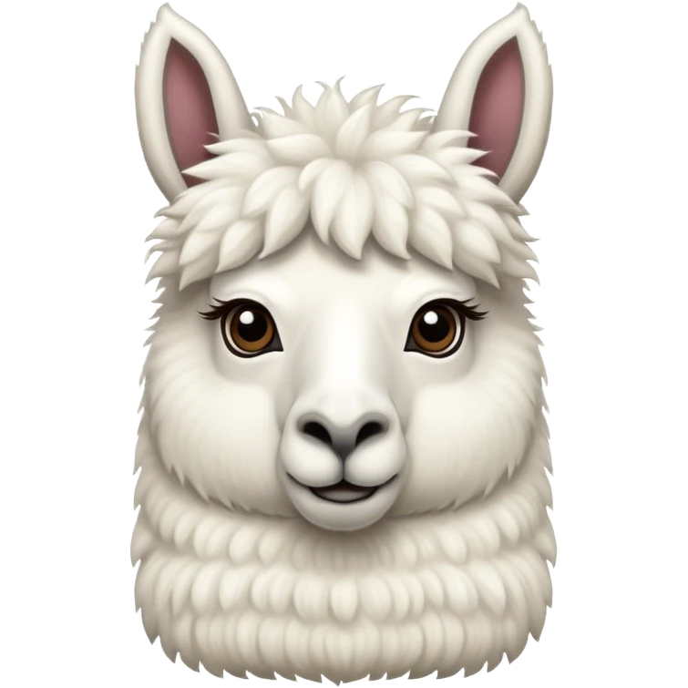 head White llama emoji