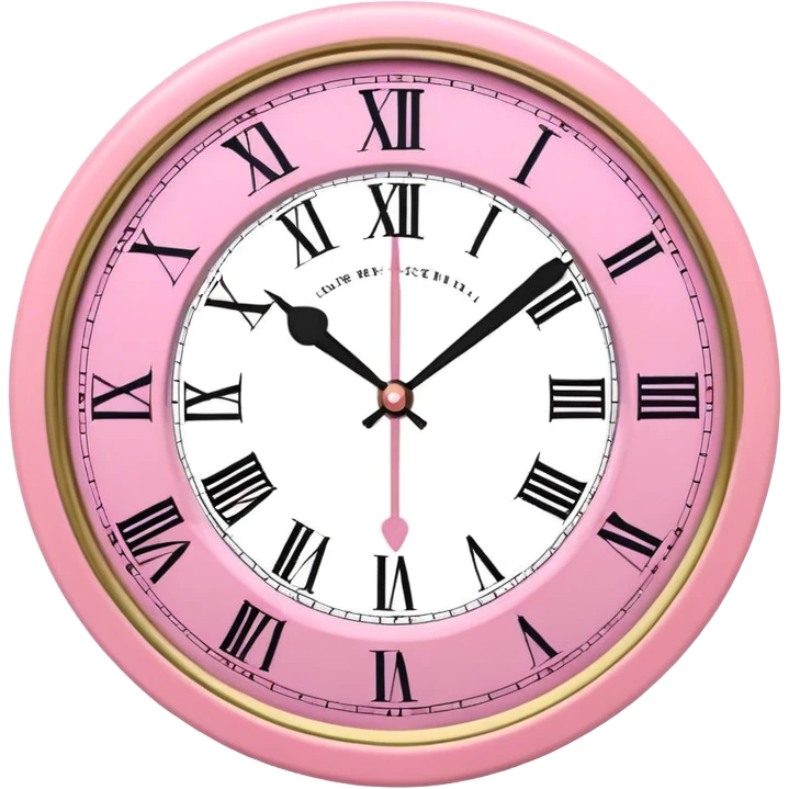 pink clock emoji