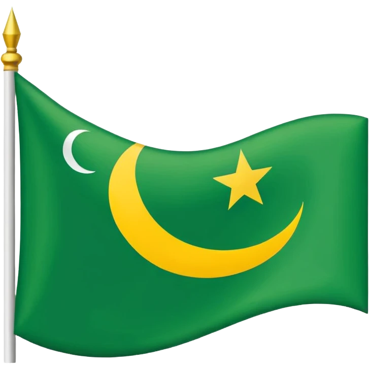 Flag of Kashmir it h crescent and star and of yellow, green and white colours  emoji