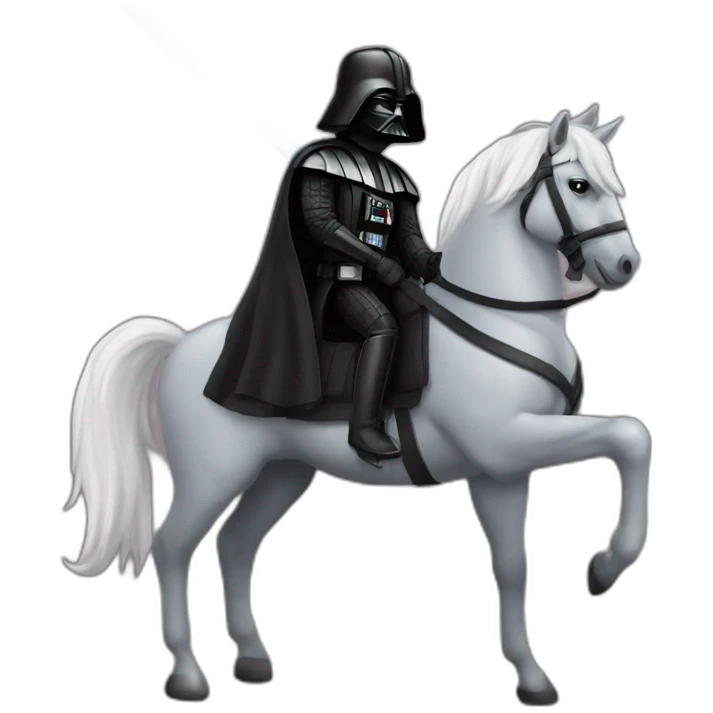 Dark vador sur une licorne emoji