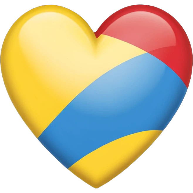 Pansexual flag heart emoji