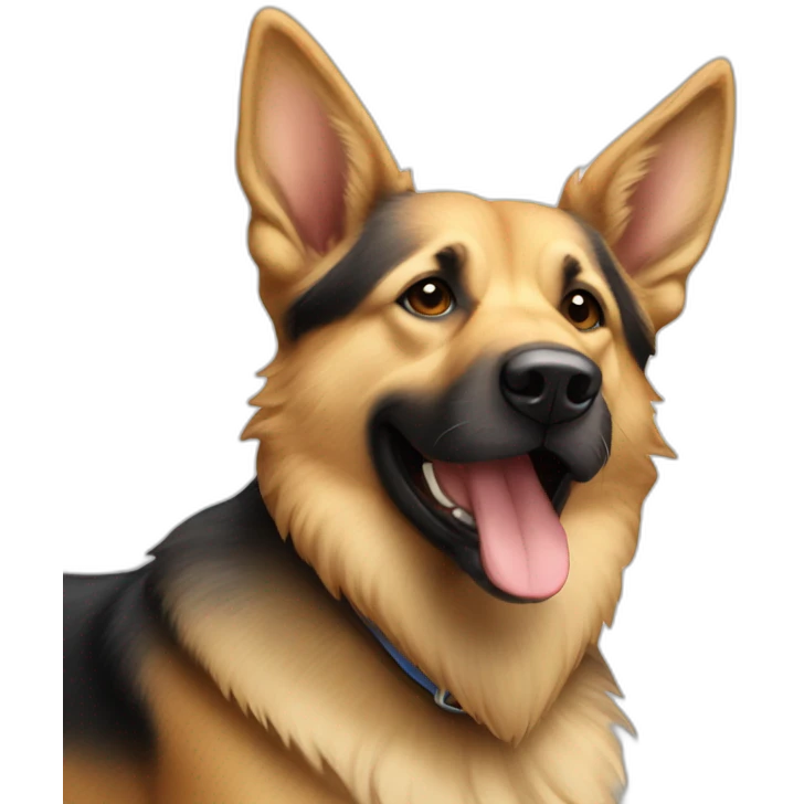 smailing german shepheard  emoji