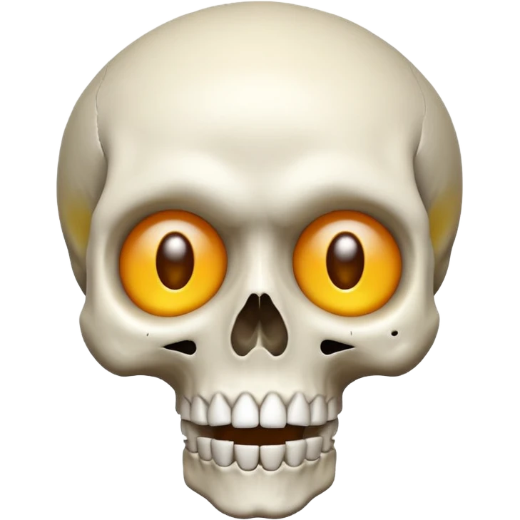 Una calavera combinado con el emoji de sorprendido  emoji