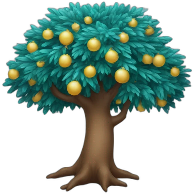 árvore natal azul emoji