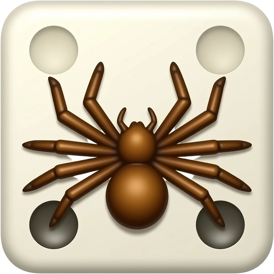 Domino with spiders legs emoji