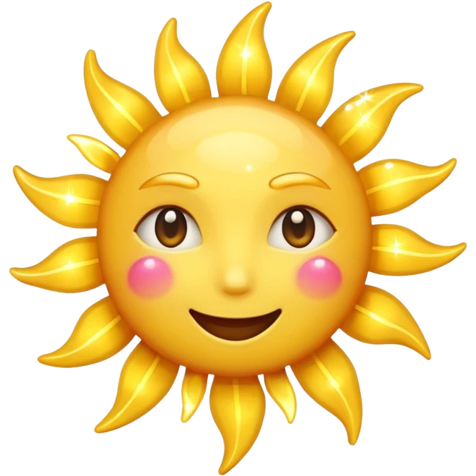 an emoji of a mix of a sparkle and sun emoji