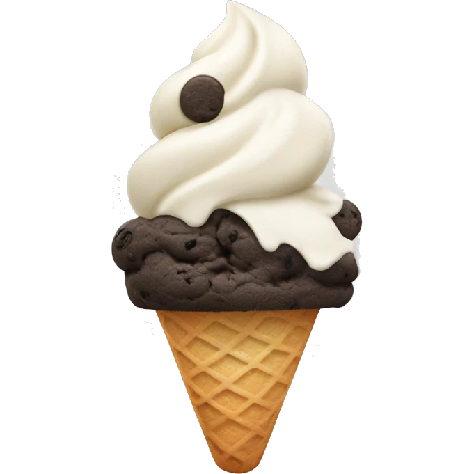 Cookies and cream ice cream  emoji