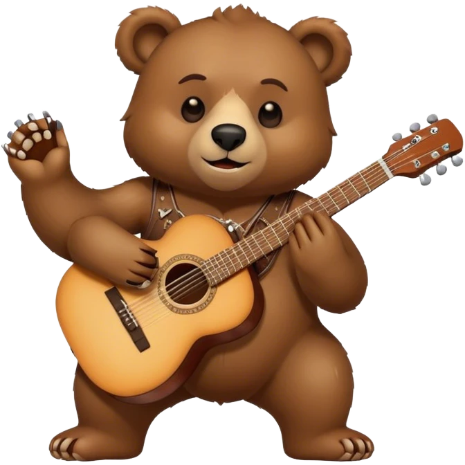 bear with guitar emoji