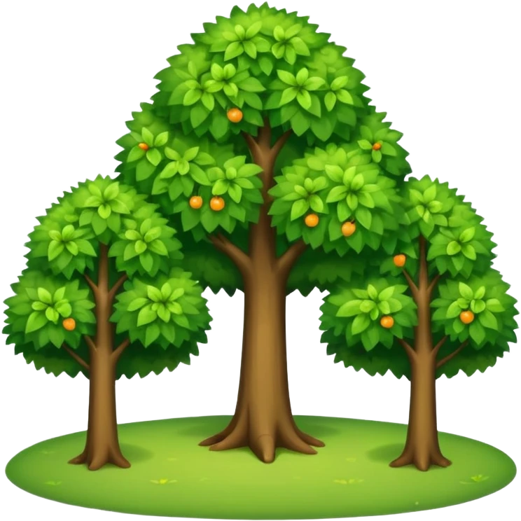 garden with three trees emoji