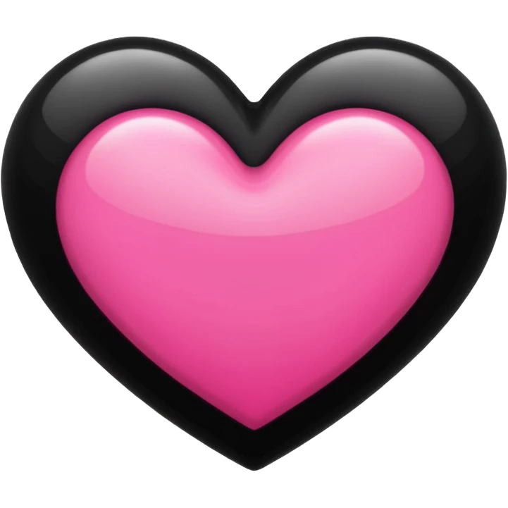 black and pink heart emoji