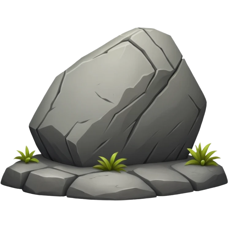 A BOULDER in front of a tomb emoji