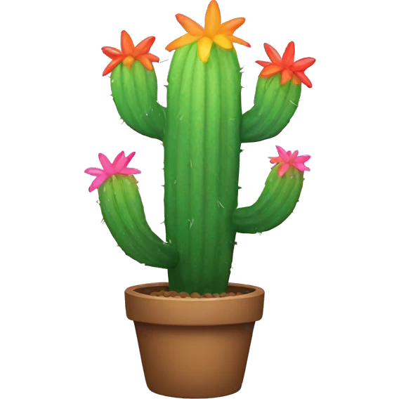 Rainbow cactus emoji