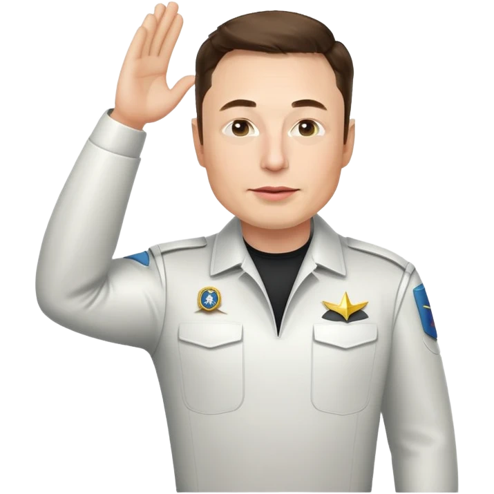 Elon musk saluting emoji