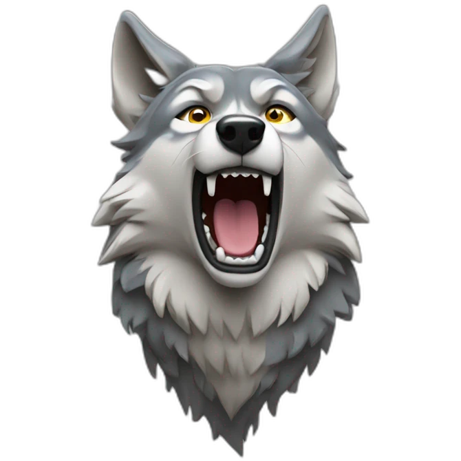 wolf blowing emoji