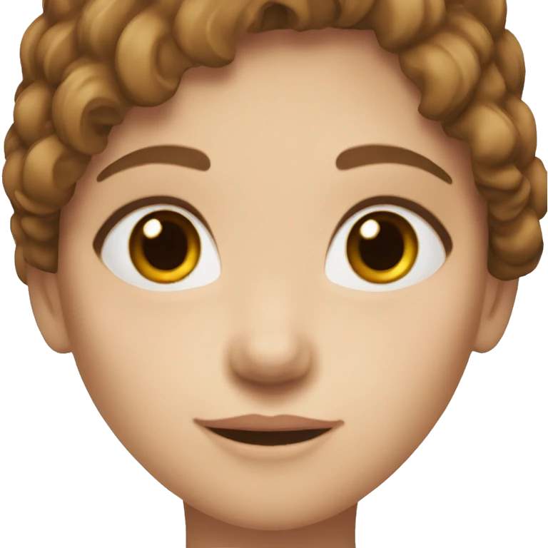 the girl is fair-skinned with brown hair and blue eyes with freckles emoji
