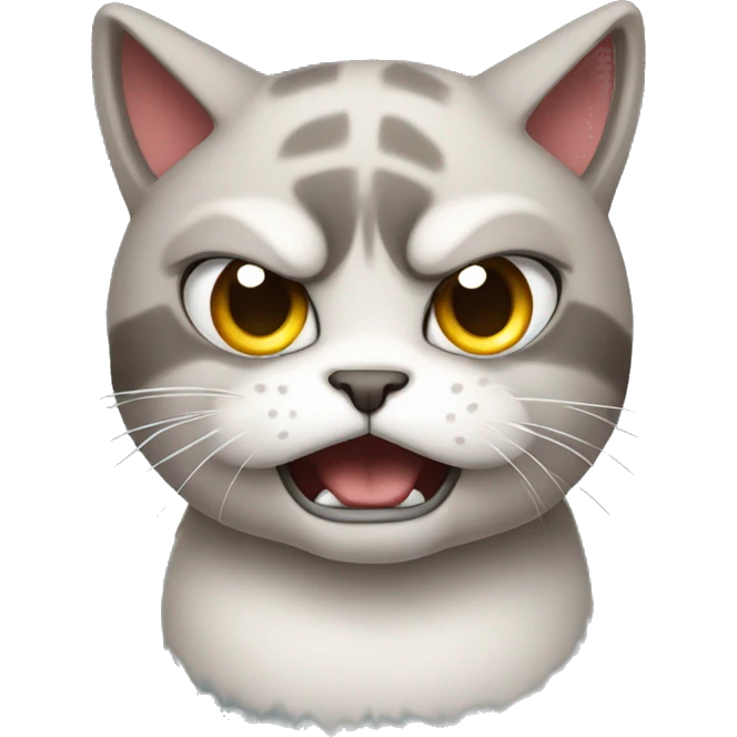 Cute angry cat emoji