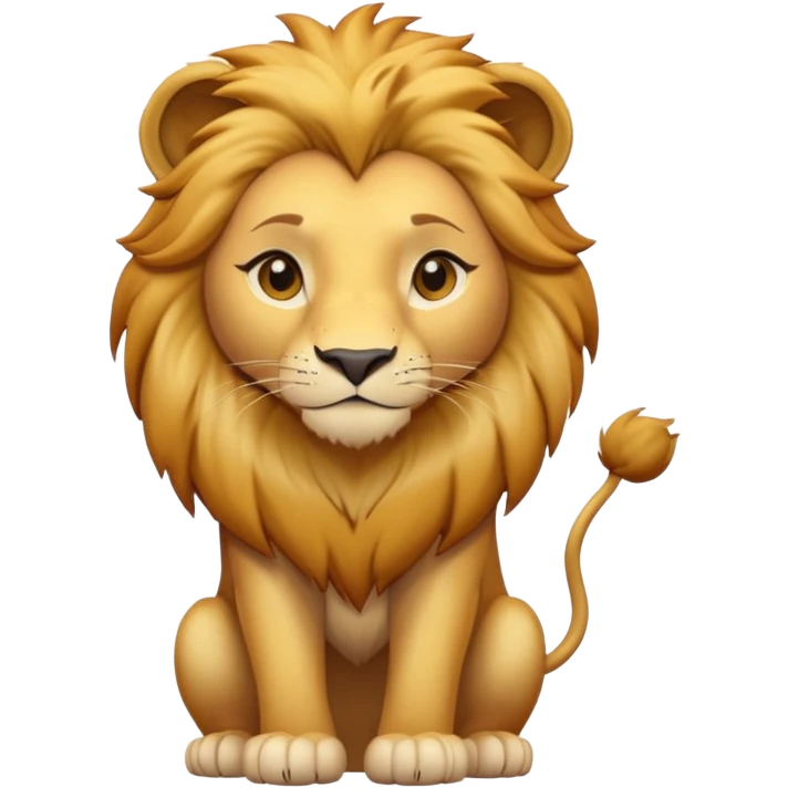 female anthropomorphised lion character standing confidently with arms folded emoji