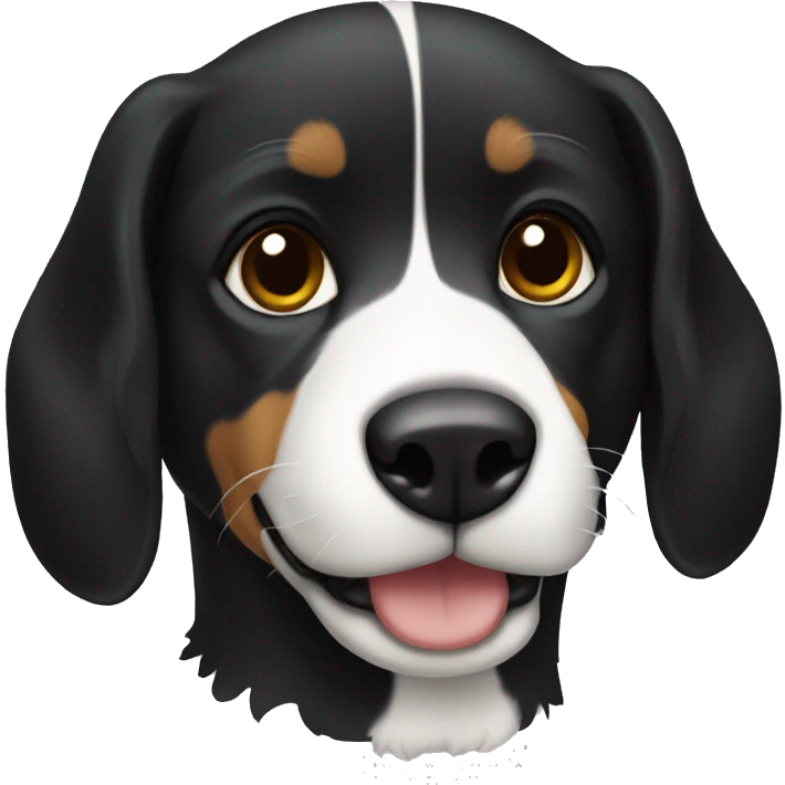 Perro negro y blanco  emoji
